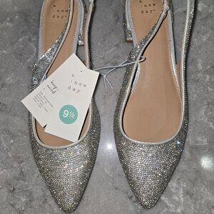 Glitter Flat Slingbacks - BRAND NEW!